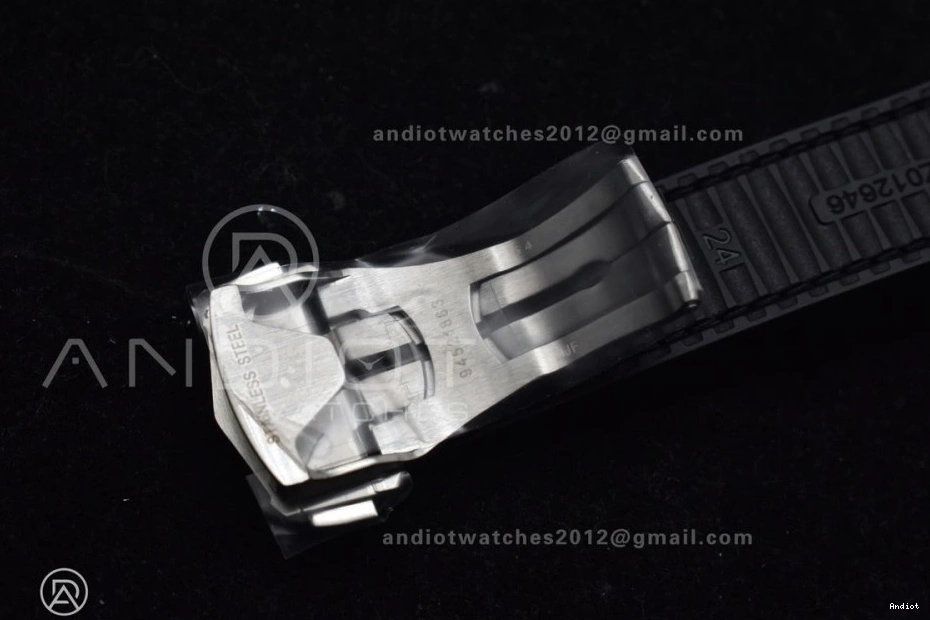 Black SS Black Black 1:1 VSF Strap Super Gummy Best Edition Ceramic on A8900 Clone Dial Constellation 0428